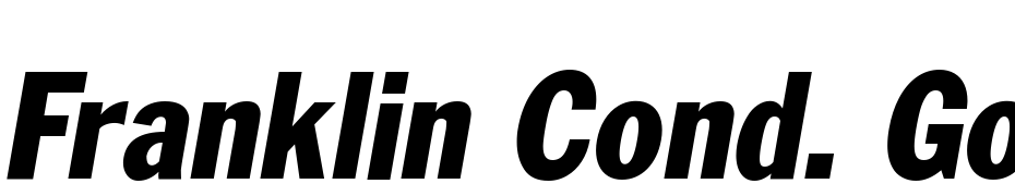 Franklin Cond. Gothic ITALIC Font Download Free