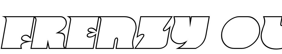 Frenzy Outline Italic Font Download Free