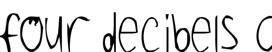 Four Decibels And Falling Font Download Free