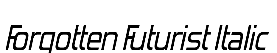Forgotten Futurist Italic Font Download Free