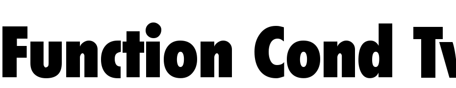 Function Cond Two Extrabold Regular Schrift Herunterladen Kostenlos