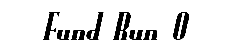 Fund Run O Font Download Free