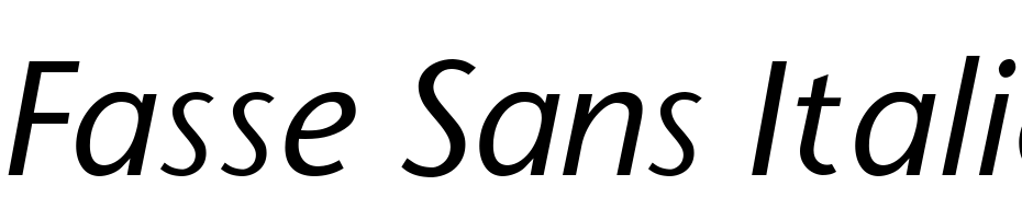 Fasse Sans Italic Font Download Free
