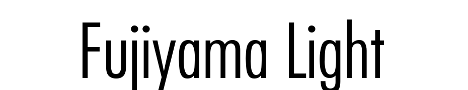 Fujiyama Light Font Download Free