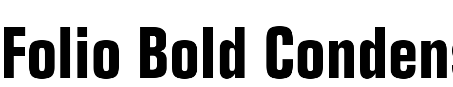 Folio Bold Condensed BT Font Download Free