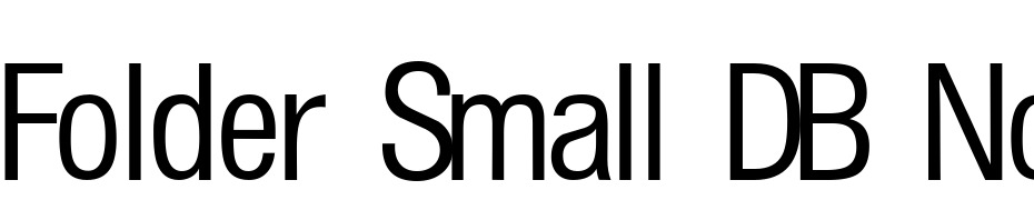 Folder Small DB Normal Font Download Free