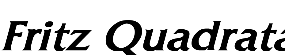 Fritz Quadrata Bold Italic Font Download Free