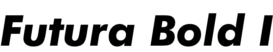 Futura Bold Italic BT cкачати шрифт безкоштовно