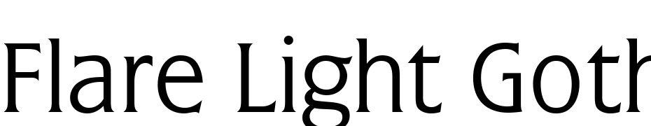 Flare Light Gothic Font Download Free