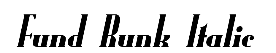 Fund Runk Italic Font Download Free