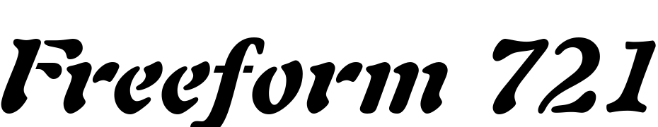 Freeform 721 Black Italic BT Font Download Free