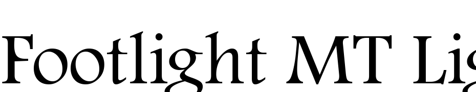 Footlight MT Light Font Download Free