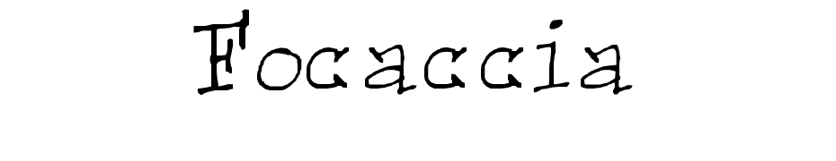 Focaccia Font Download Free
