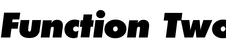 Function Two Extrabold Regular Italic Font Download Free