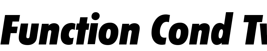 Function Cond Two Extrabold Regular Italic Font Download Free