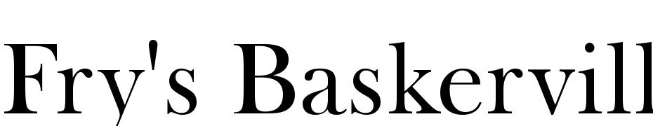 Fry's Baskerville BT Font Download Free