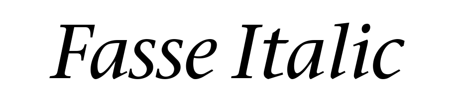 Fasse Italic Yazı tipi ücretsiz indir