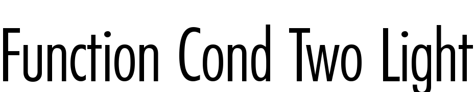 Function Cond Two Light Regular Font Download Free
