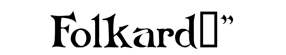 Folkard!" Font Download Free
