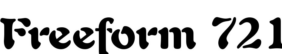 Freeform 721 Black BT Font Download Free