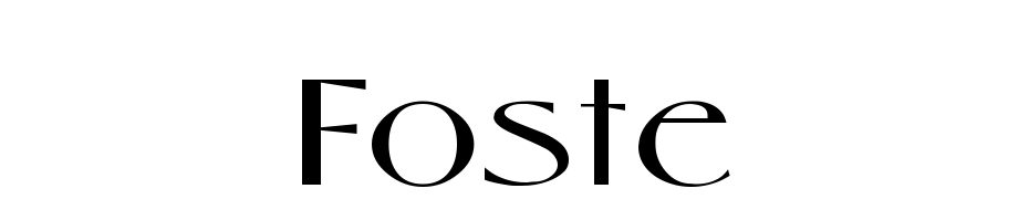 Foster Expanded Regular Font Download Free