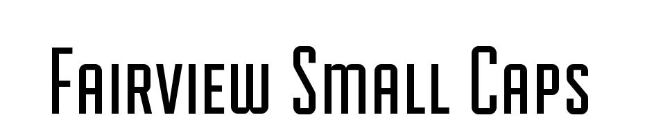 Fairview Small Caps Scarica Caratteri Gratis