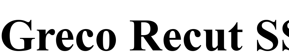 Greco Recut SSi Bold Font Download Free
