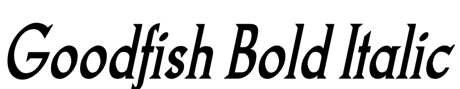Goodfish Bold Italic Font Download Free