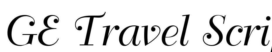 GE Travel Script Font Download Free