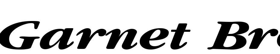 Garnet Broad Bold Italic Font Download Free