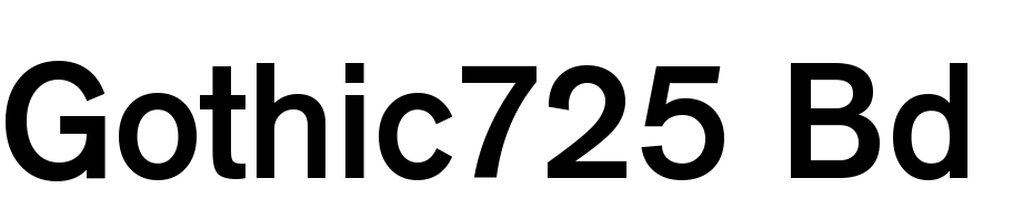 Gothic 725 Bold BT Font Download Free