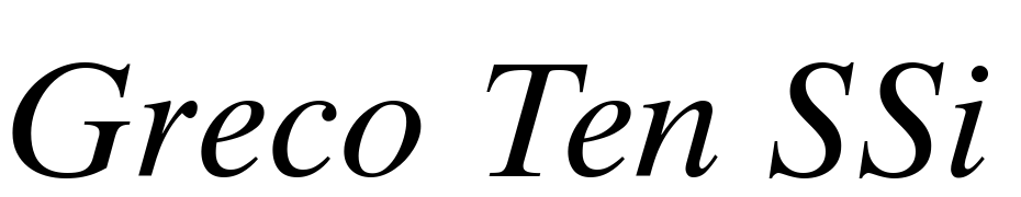 Greco Ten SSi Italic Font Download Free