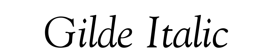 Gilde Italic Font Download Free