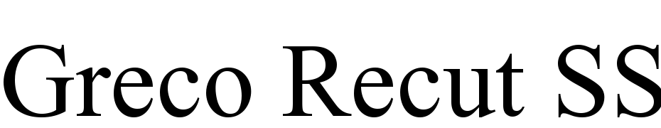Greco Recut SSi Font Download Free
