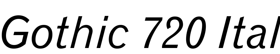 Gothic 720 Italic BT Font Download Free