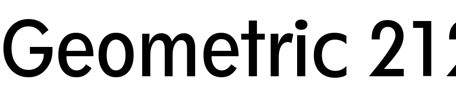 Geometric 212 Book Condensed BT Font Download Free