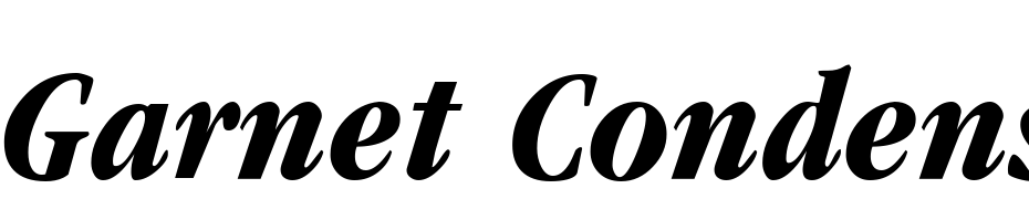 Garnet Condensed Bold Italic Font Download Free