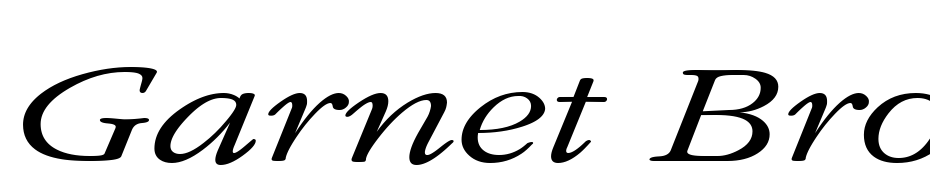 Garnet Broad Italic Font Download Free