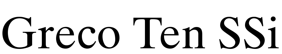 Greco Ten SSi Font Download Free