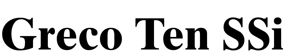 Greco Ten SSi Bold Font Download Free