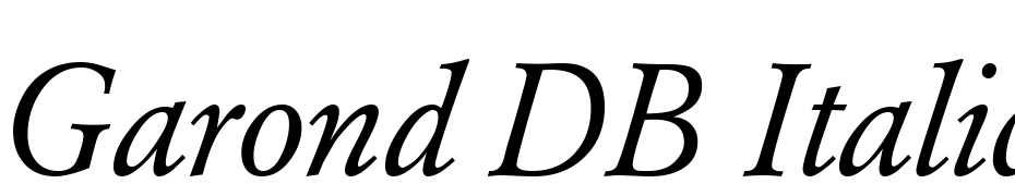 Garond DB Italic Scarica Caratteri Gratis