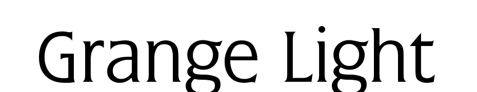 Grange Light Font Download Free