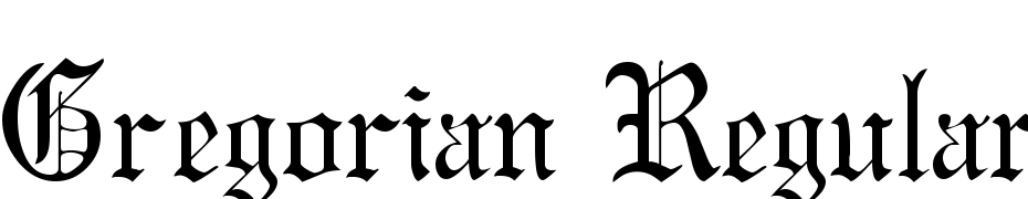 Gregorian Regular DB Font Download Free