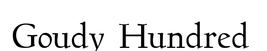 Goudy Hundred Font Download Free