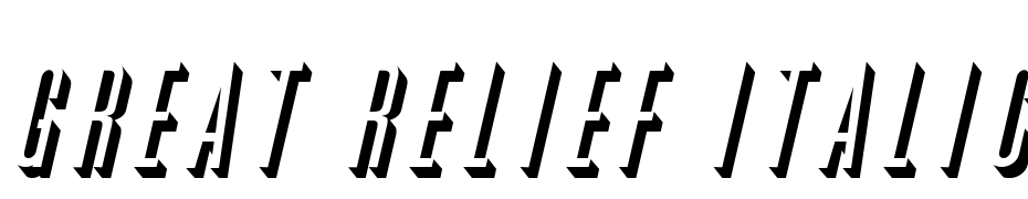 Great Relief Italic Font Download Free