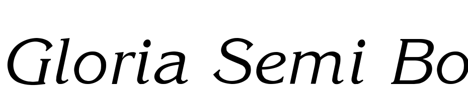 Gloria Semi Bold Italic Font Download Free