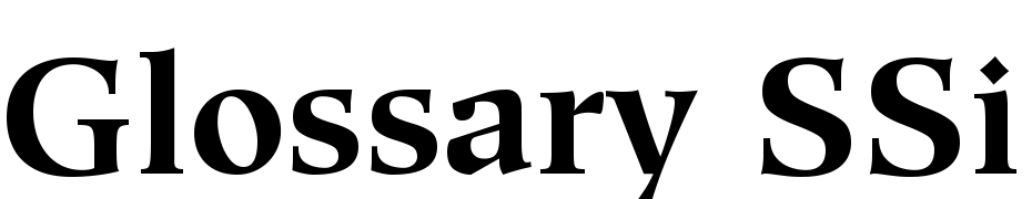 Glossary SSi Bold Font Download Free