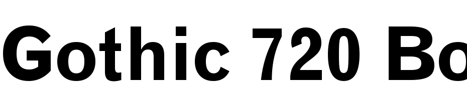 Gothic 720 Bold BT Font Download Free