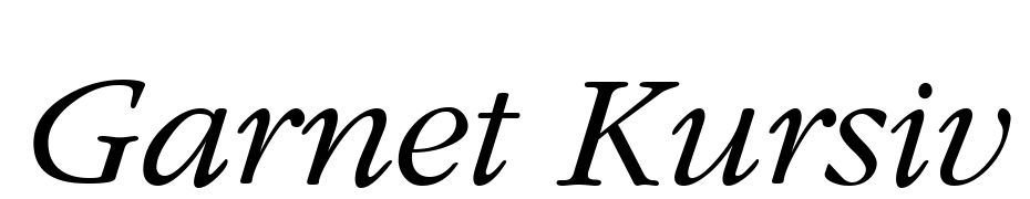 Garnet Kursiv Font Download Free