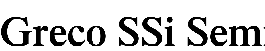Greco SSi Semi Bold Font Download Free